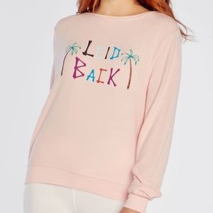Wildfox Pink Laid Back Sweater